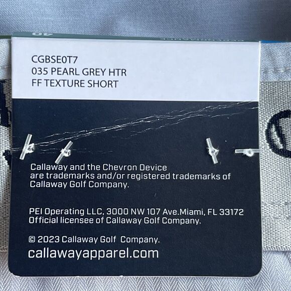 Callaway Performance Golf Short Mens Size 40 Gray Opti-Dri Media Pocket Active - Picture 5 of 11